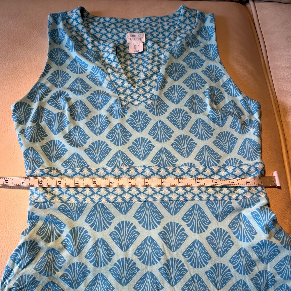 Sigrid Olsen Blue and White Sleeveless Sundress - Picture 7 of 9